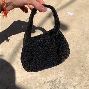 La Regale black beaded bag